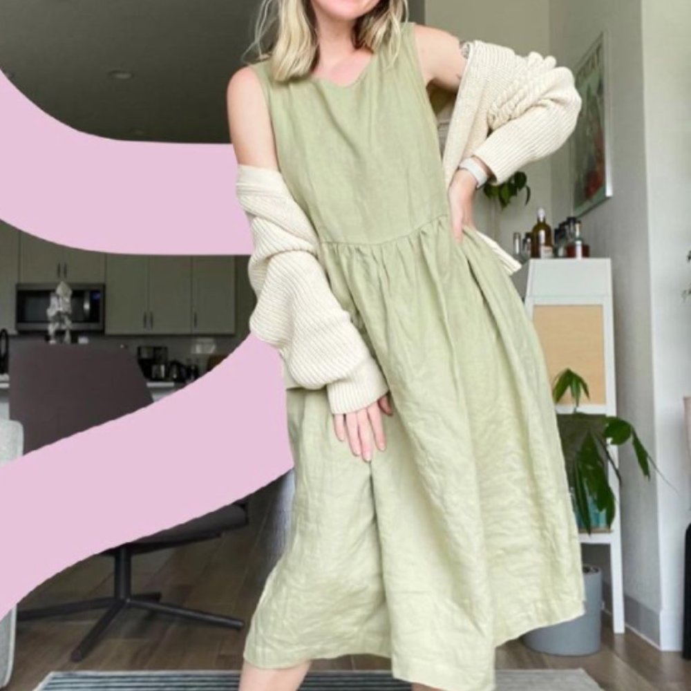 Smock linen dress